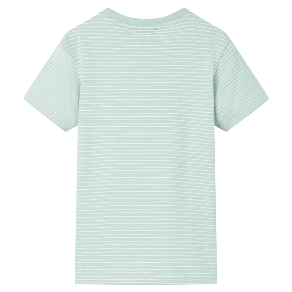 T-shirt enfant rayé vert menthe clair 104