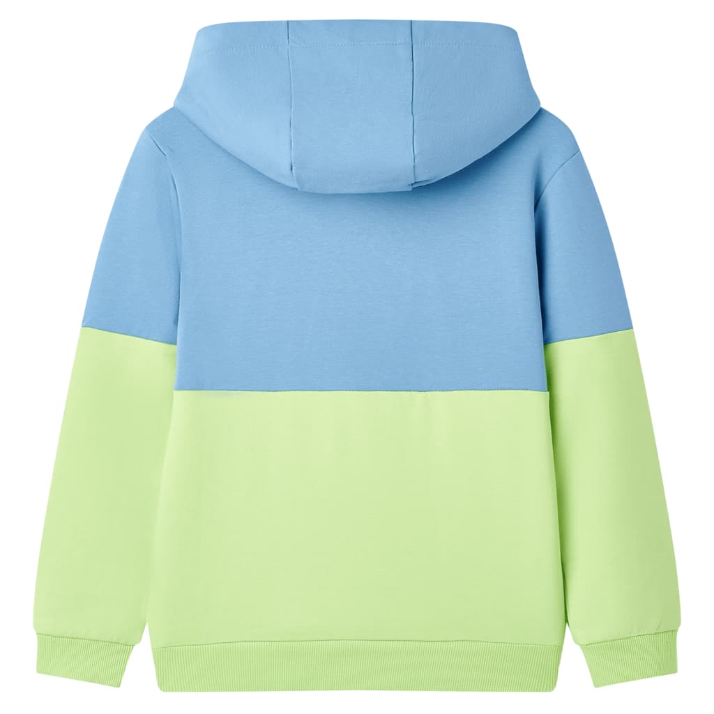 Kids' Hoodie Blue and Pale Yellow 92