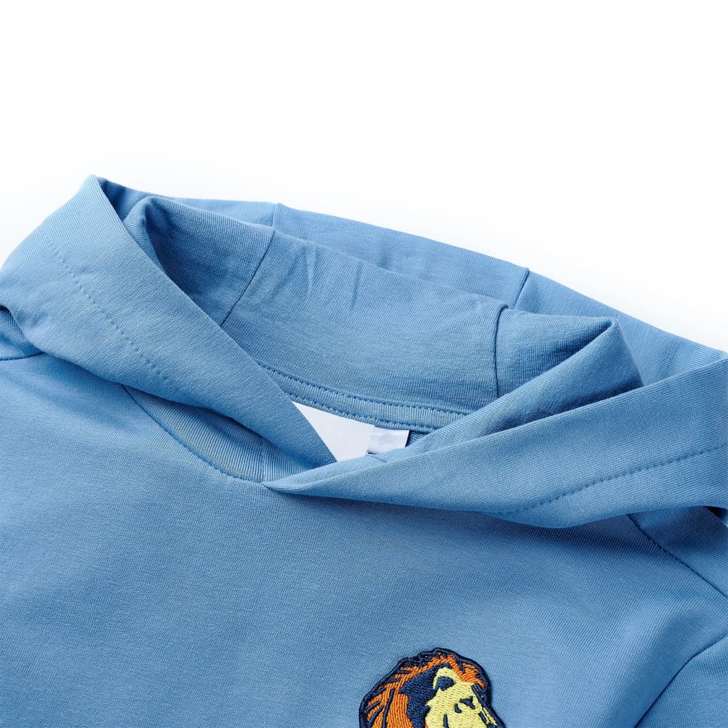 Kids' Hoodie Blue and Pale Yellow 92