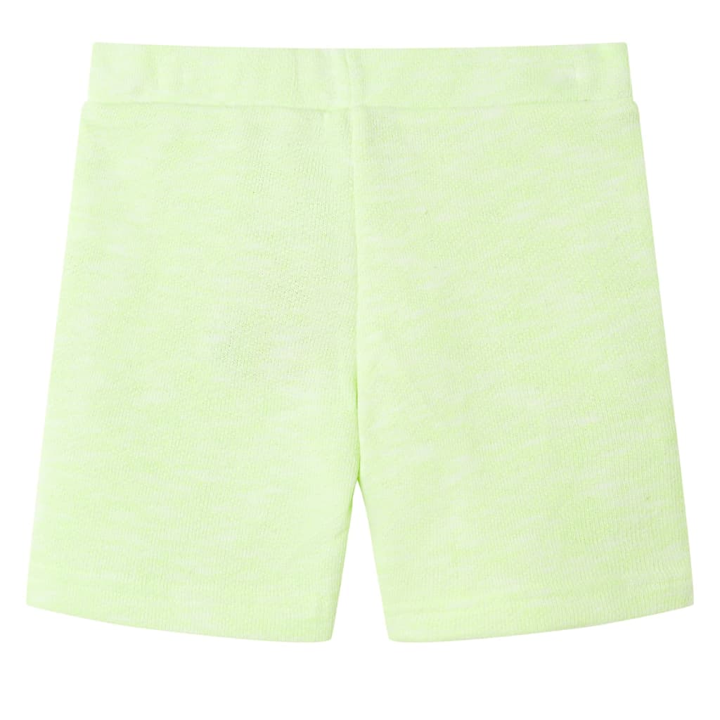Kids' Shorts with Drawstring Neon Yellow 140