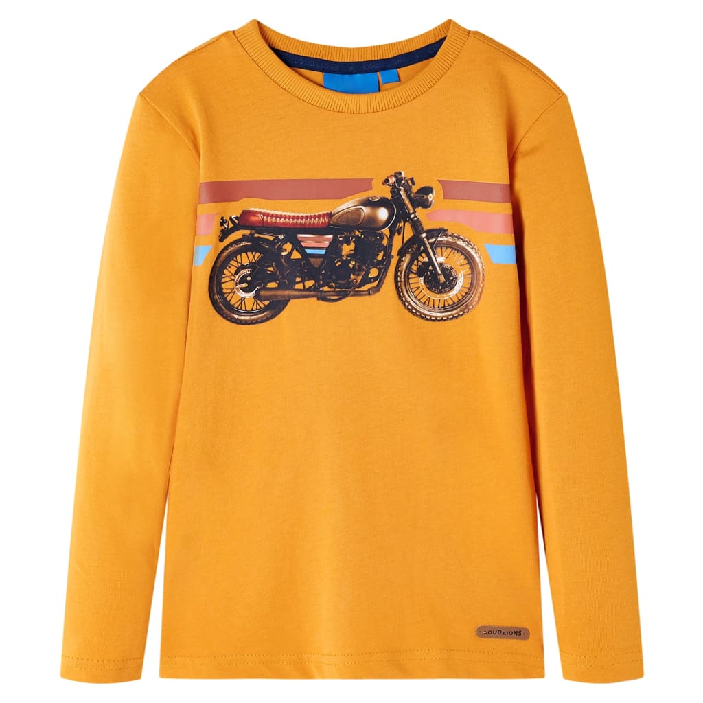 Kids' Long-Sleeve Shirt Ochre 104