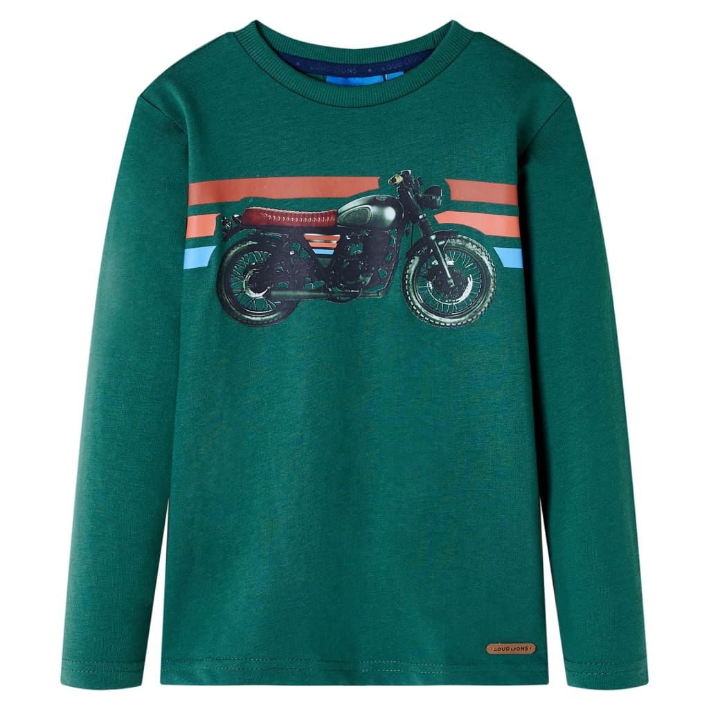 T-shirt à manches longues enfant vert 128