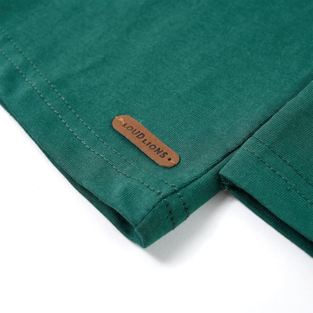 T-shirt à manches longues enfant vert 128