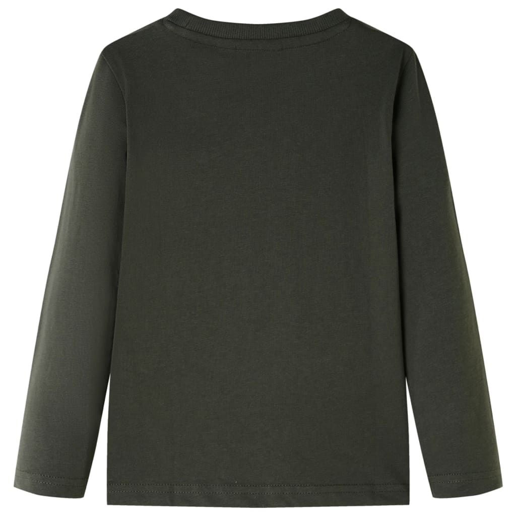 T-shirt à manches longues kaki enfant 104