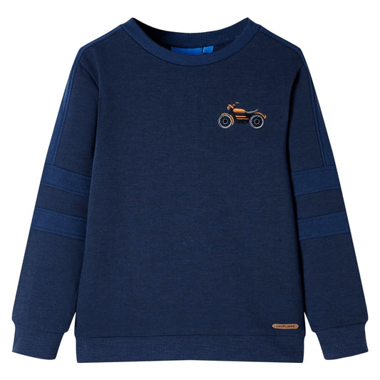 Kinder-Sweatshirt Marineblau Melange 104