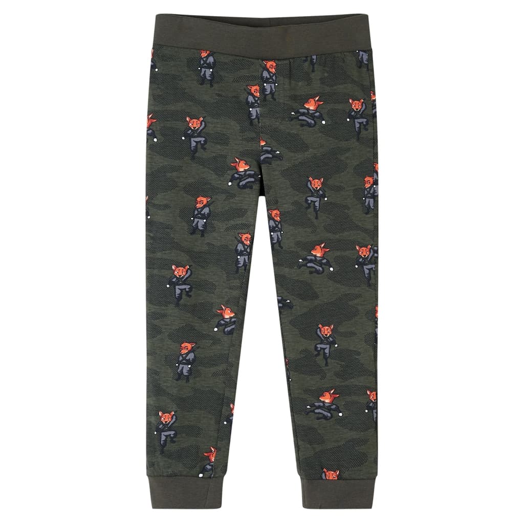 Pyjama enfant à manches longues kaki 140