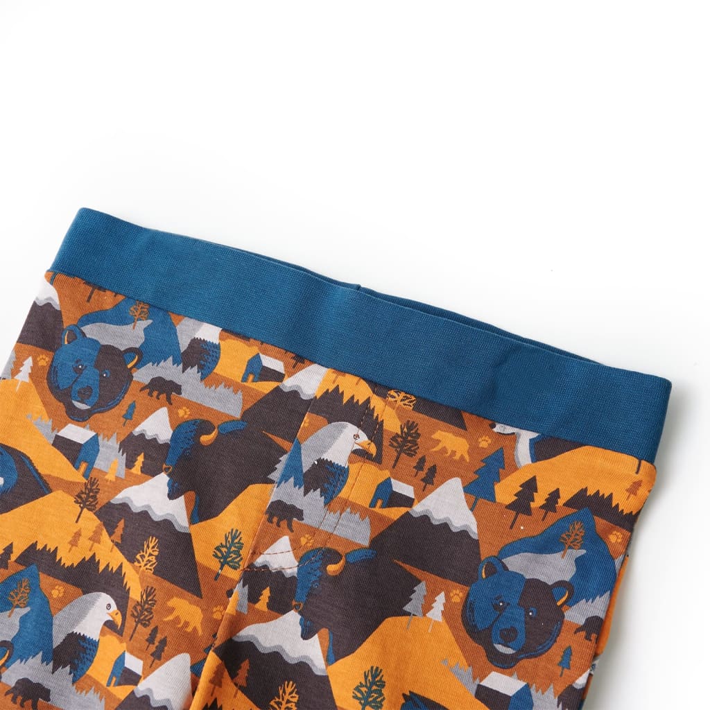 Pyjama enfant manches longues cognac 104