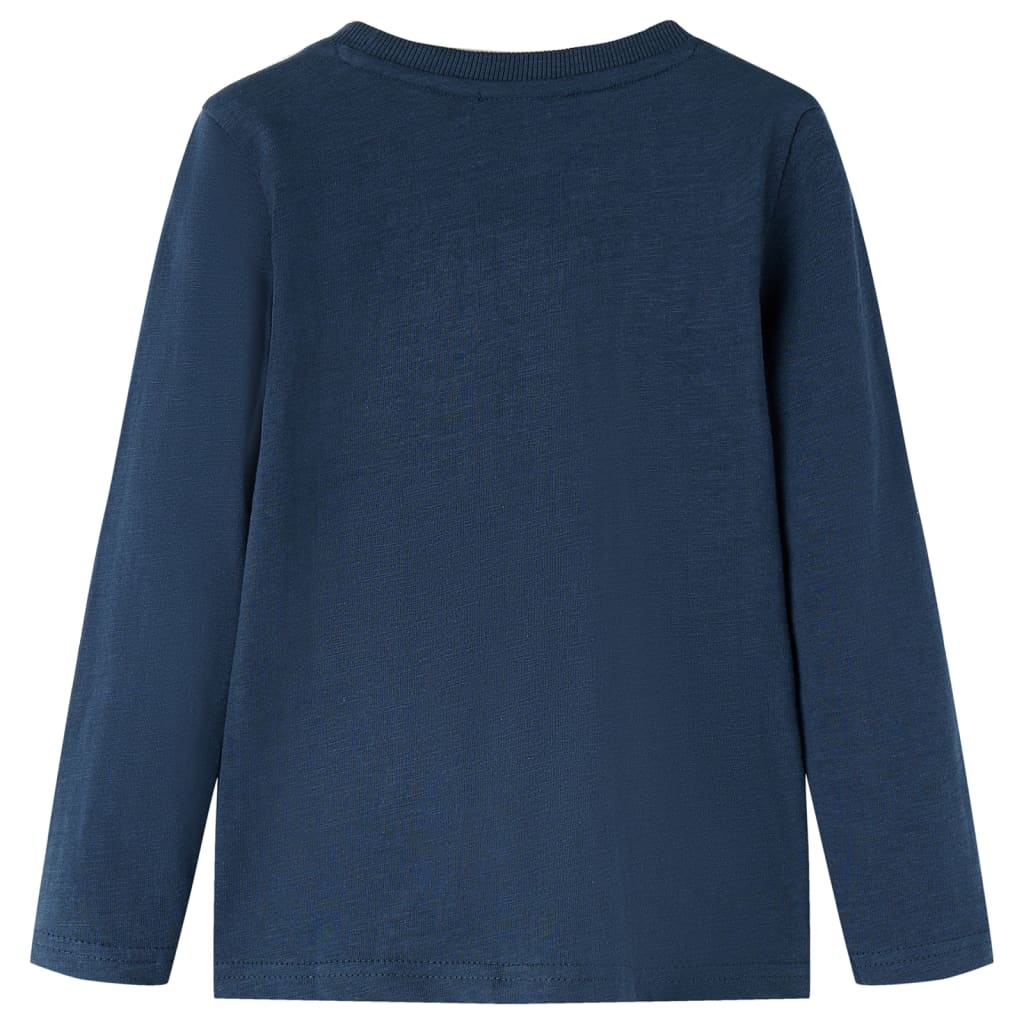 Kids' Long-Sleeve Shirt Navy Melange 104