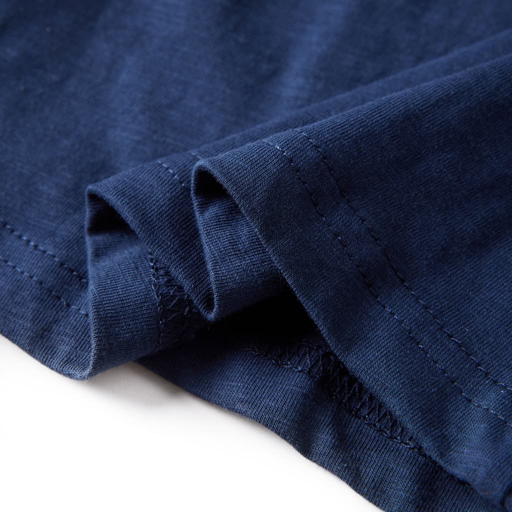 Kids' Long-Sleeve Shirt Navy Melange 104