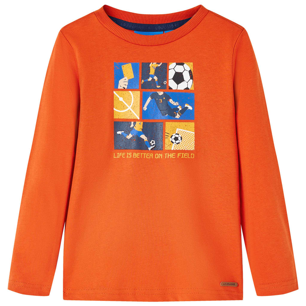 T-shirt manches longues enfant orange 116