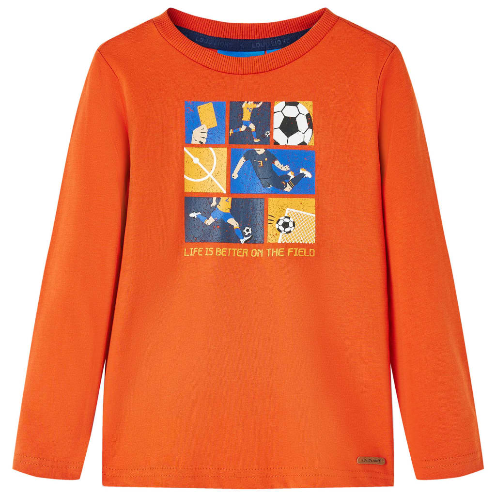 Kids' Long-Sleeve Shirt Orange 128