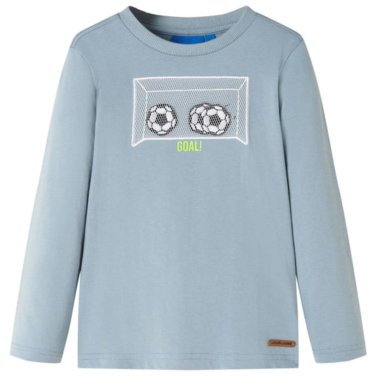 Kinder-Langarmshirt Hellblau 104