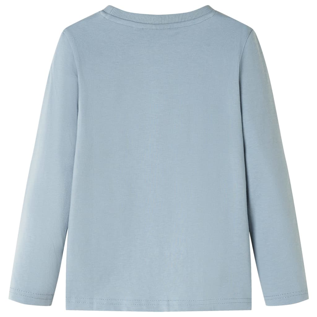 Kinder-Langarmshirt Hellblau 116