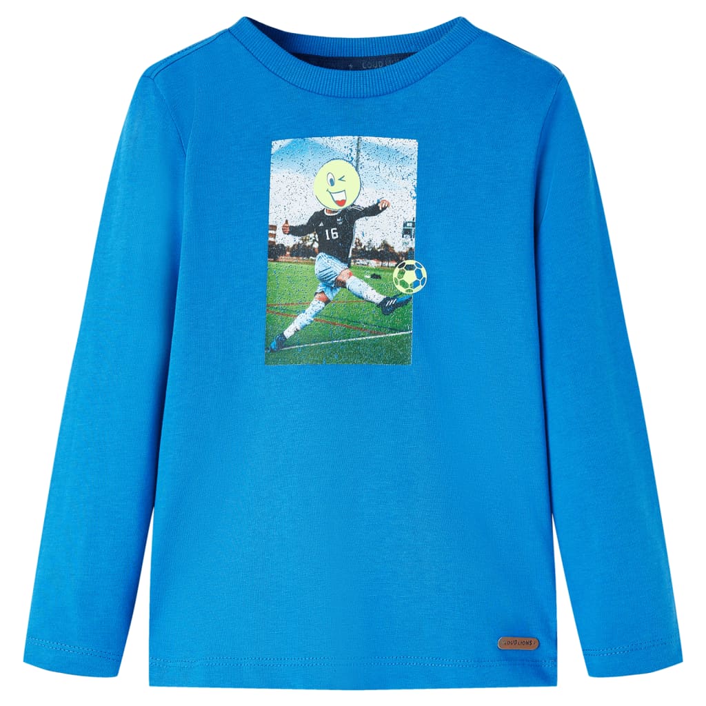 Kids' Long-Sleeve Shirt Cobalt Blue 128