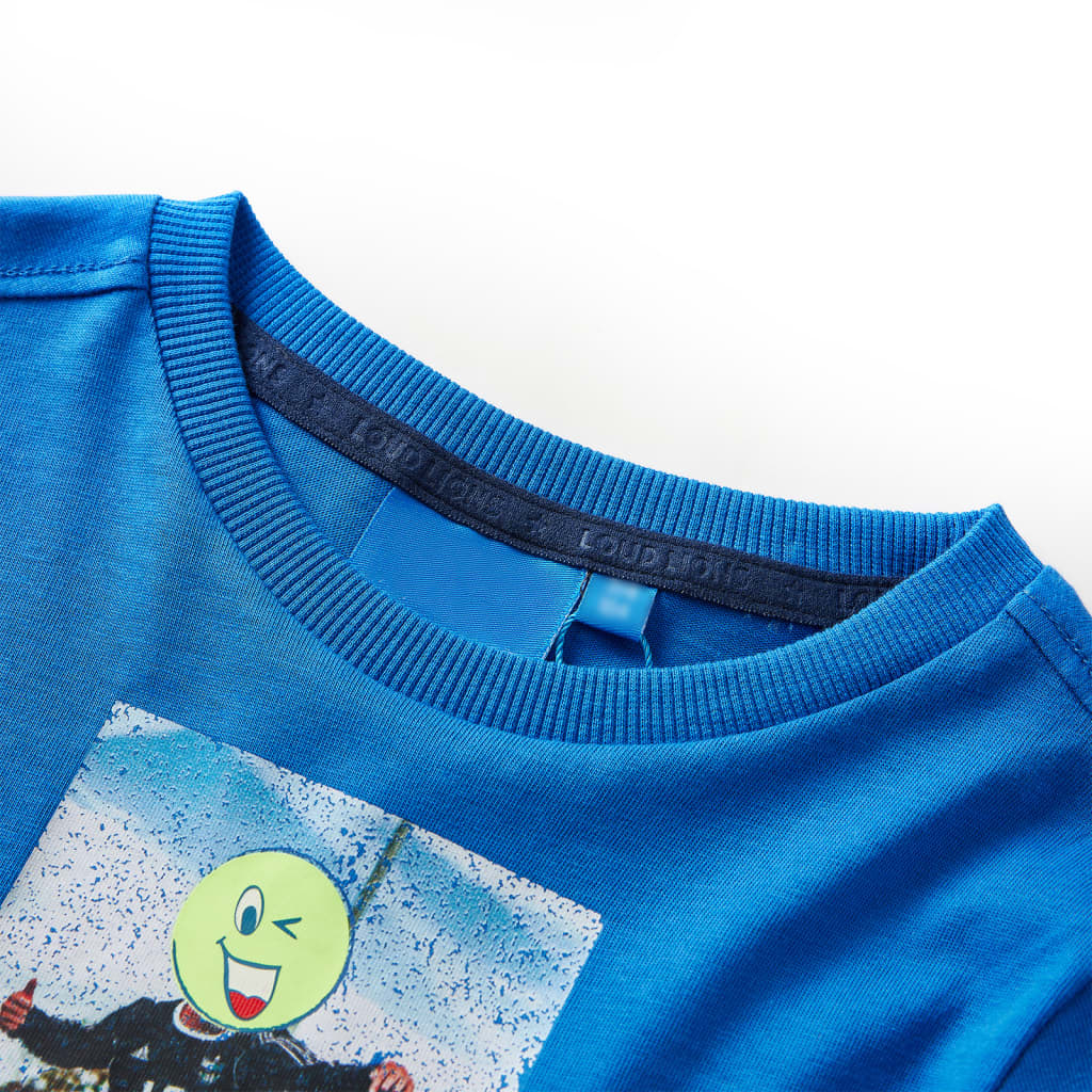 Kids' Long-Sleeve Shirt Cobalt Blue 128