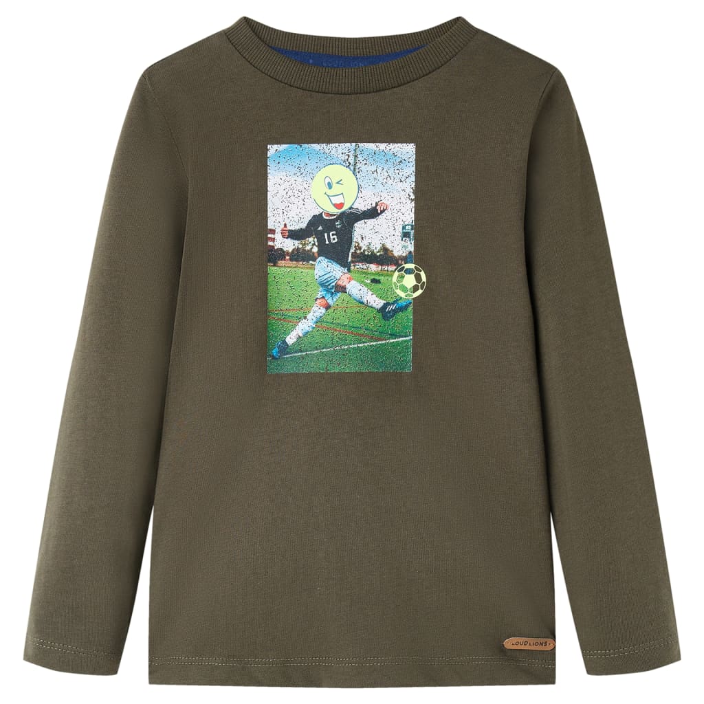 Kids' Long-Sleeve Shirt Khaki 104