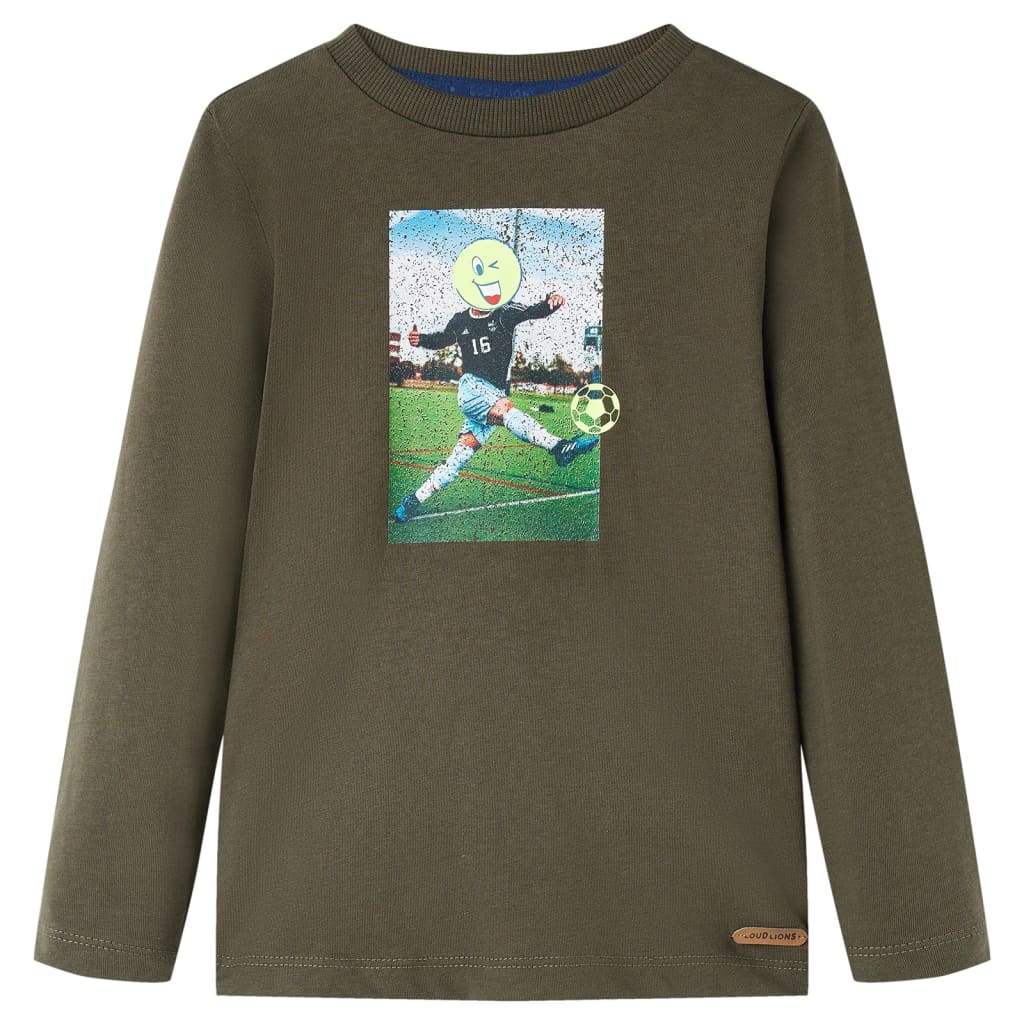 T-shirt manches longues enfant kaki 116
