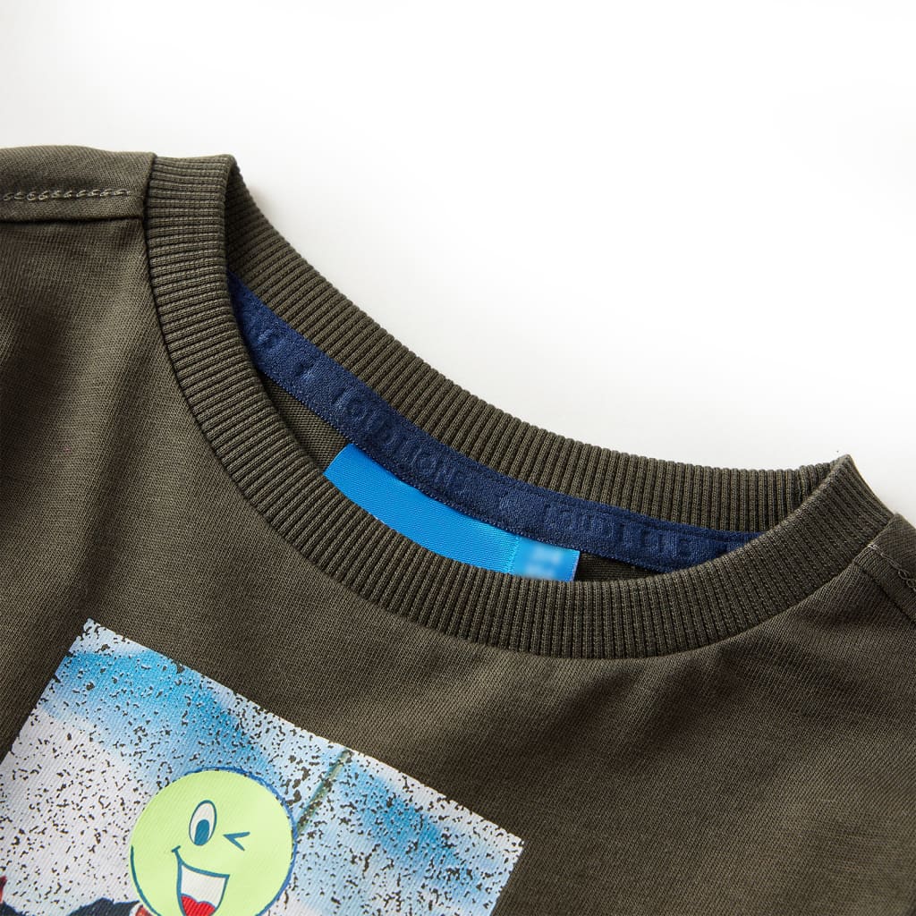 T-shirt manches longues enfant kaki 116