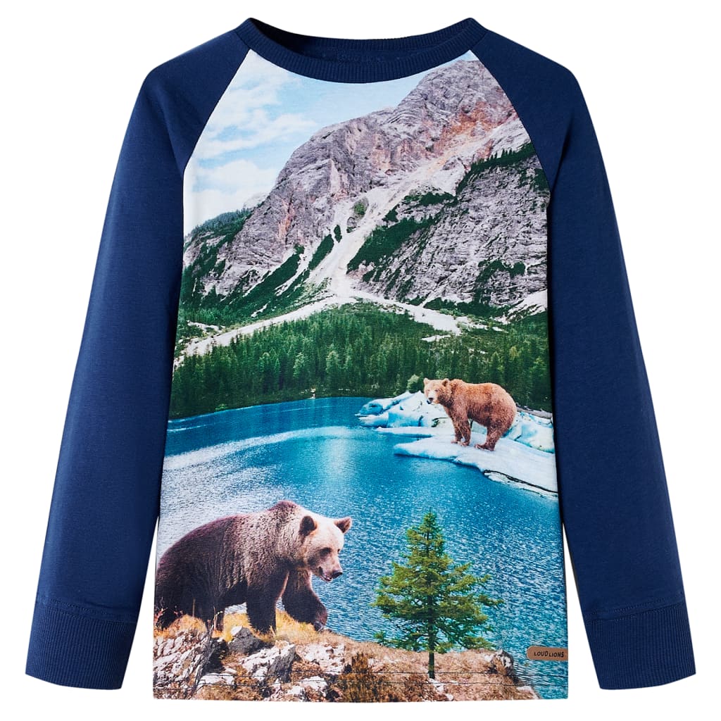 Kids' Long-Sleeve Shirt Navy Blue 116