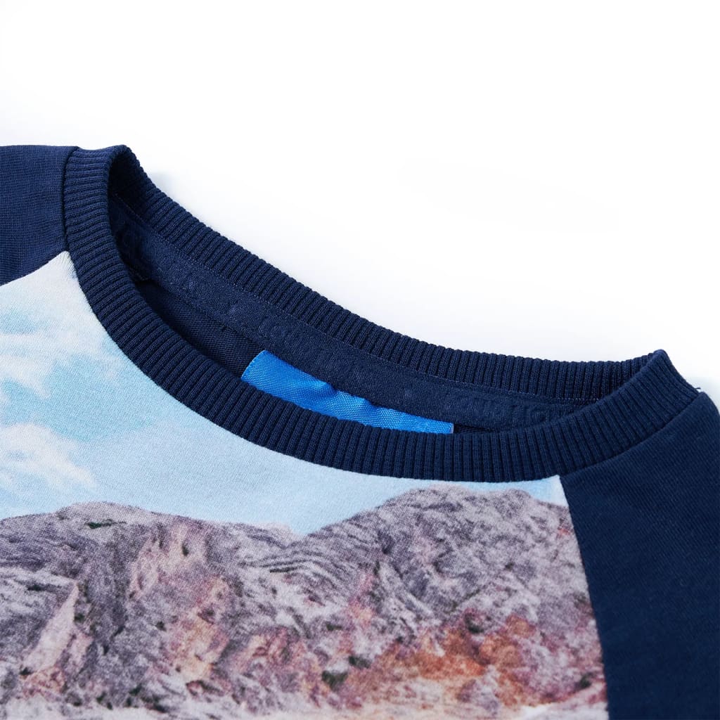 Kids' Long-Sleeve Shirt Navy Blue 116