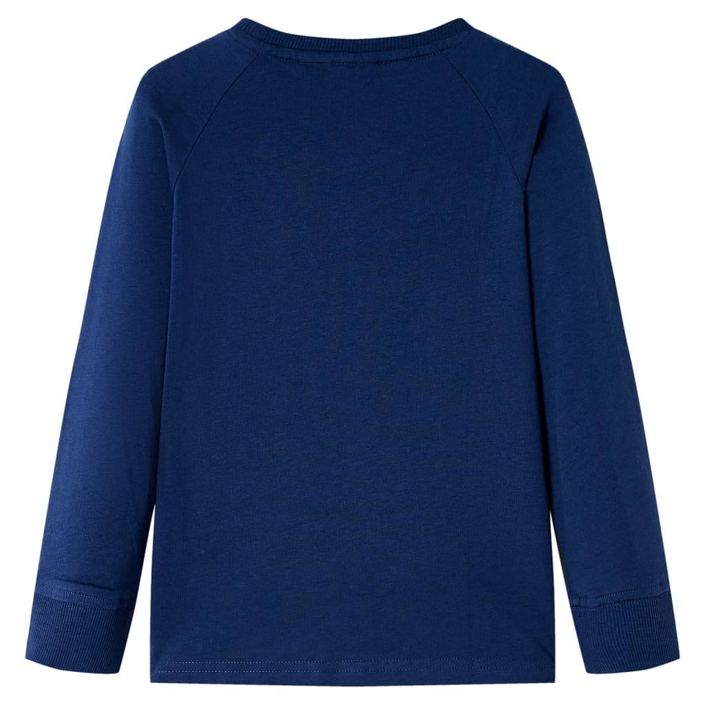 Kids' Long-Sleeved Shirt Navy Blue 128