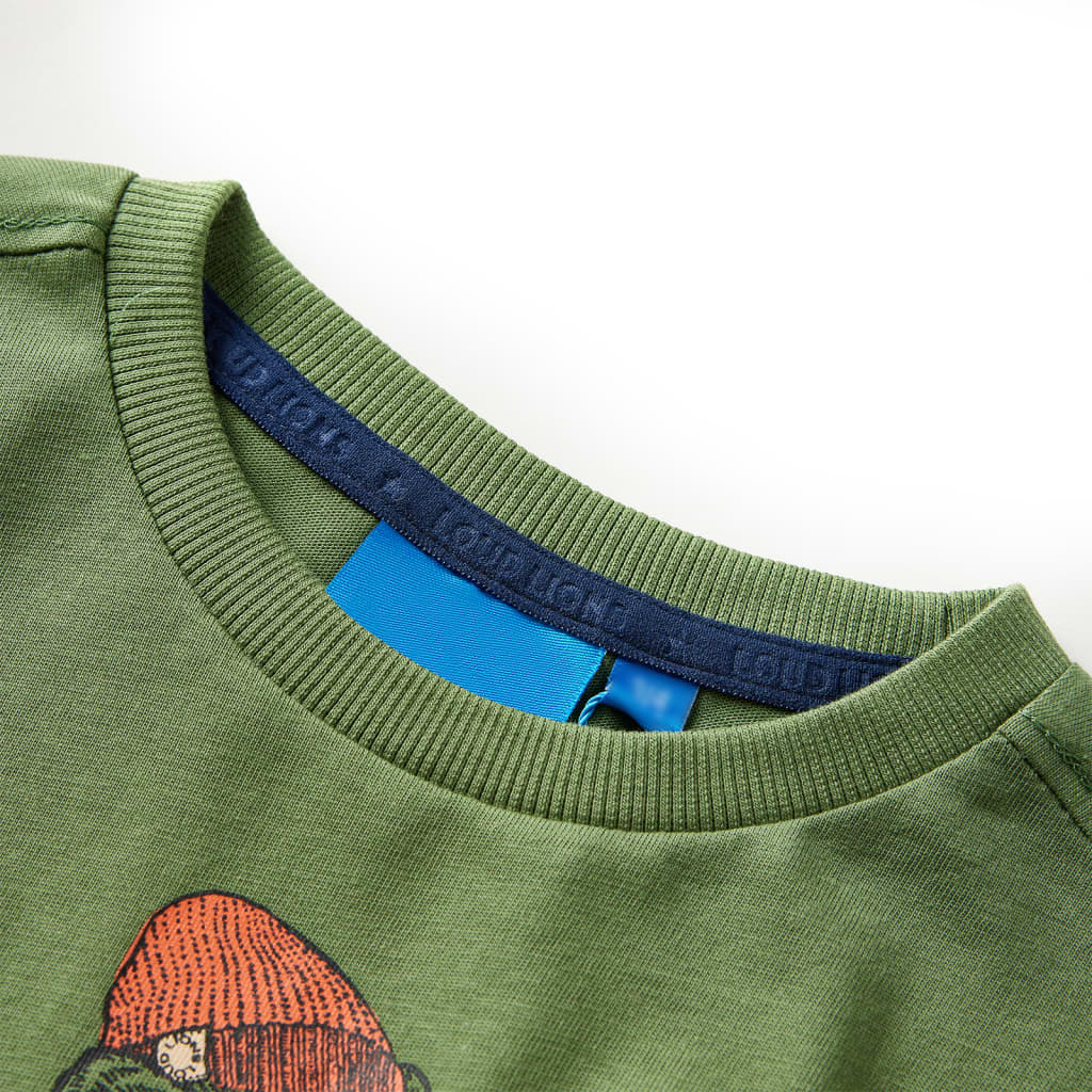 T-shirt manches longues enfant Kaki clair 116
