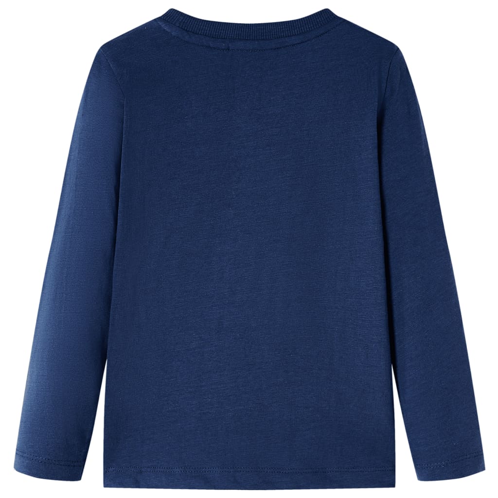 T-shirt manches longues enfant marine chiné 140