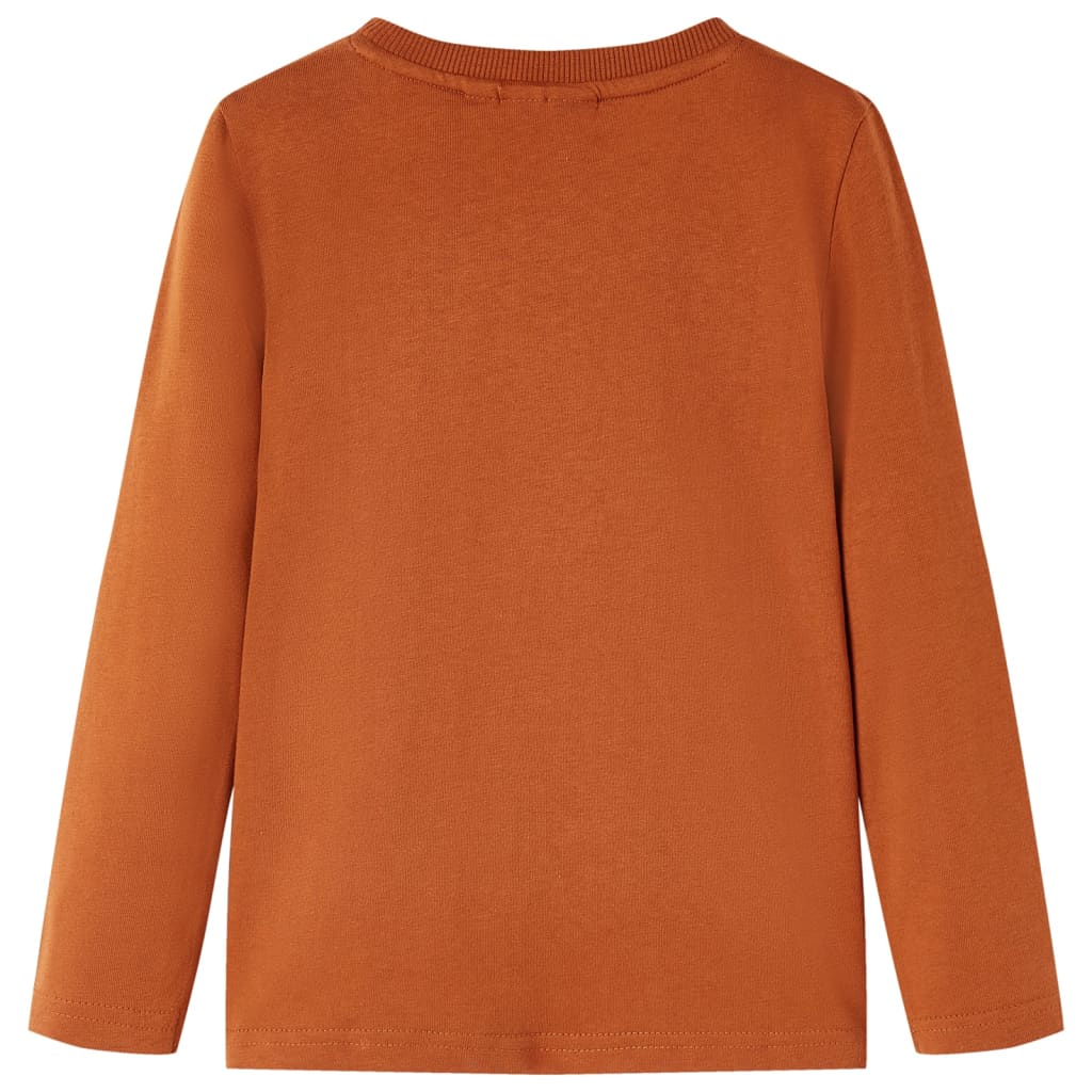 T-shirt à manches longues enfant orange foncé 116