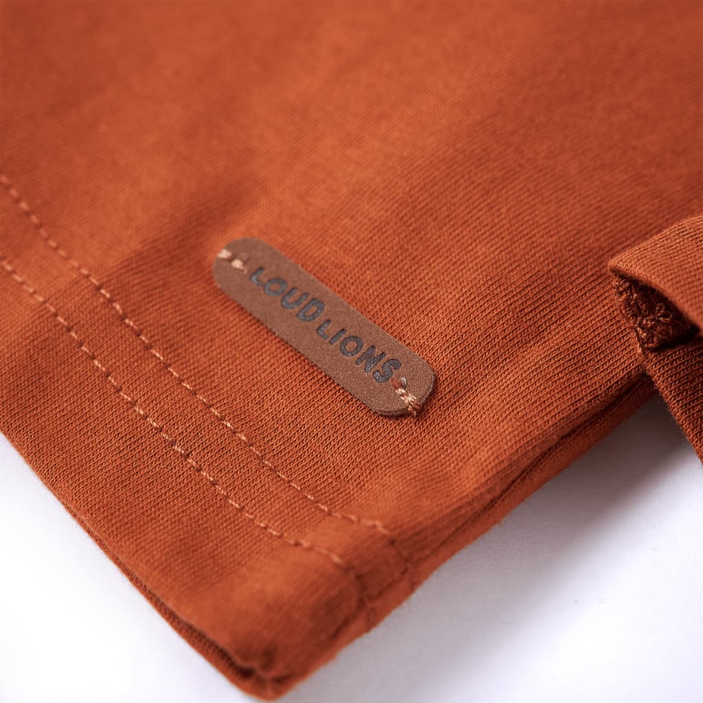 T-shirt à manches longues enfant orange foncé 116