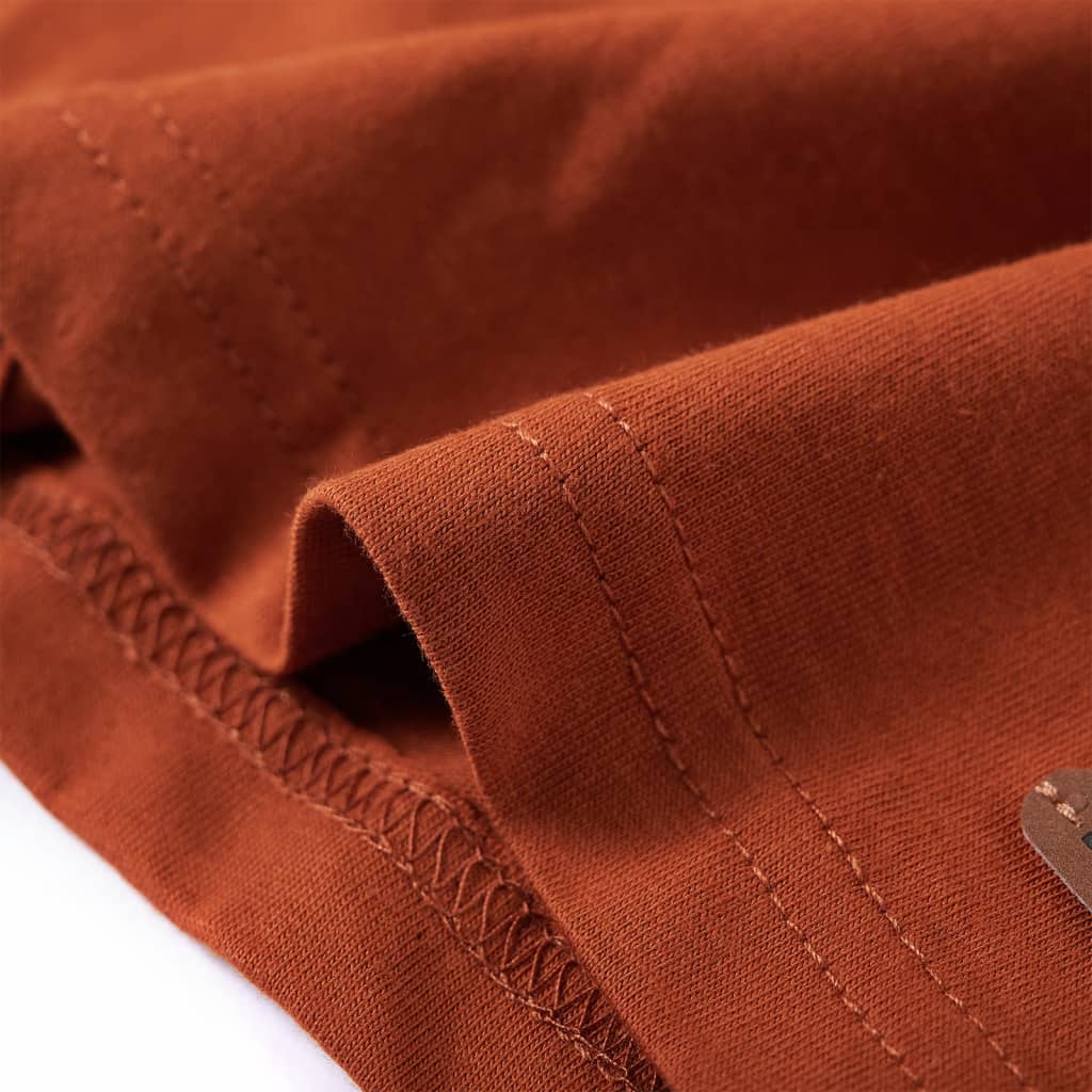 T-shirt à manches longues enfant orange foncé 116