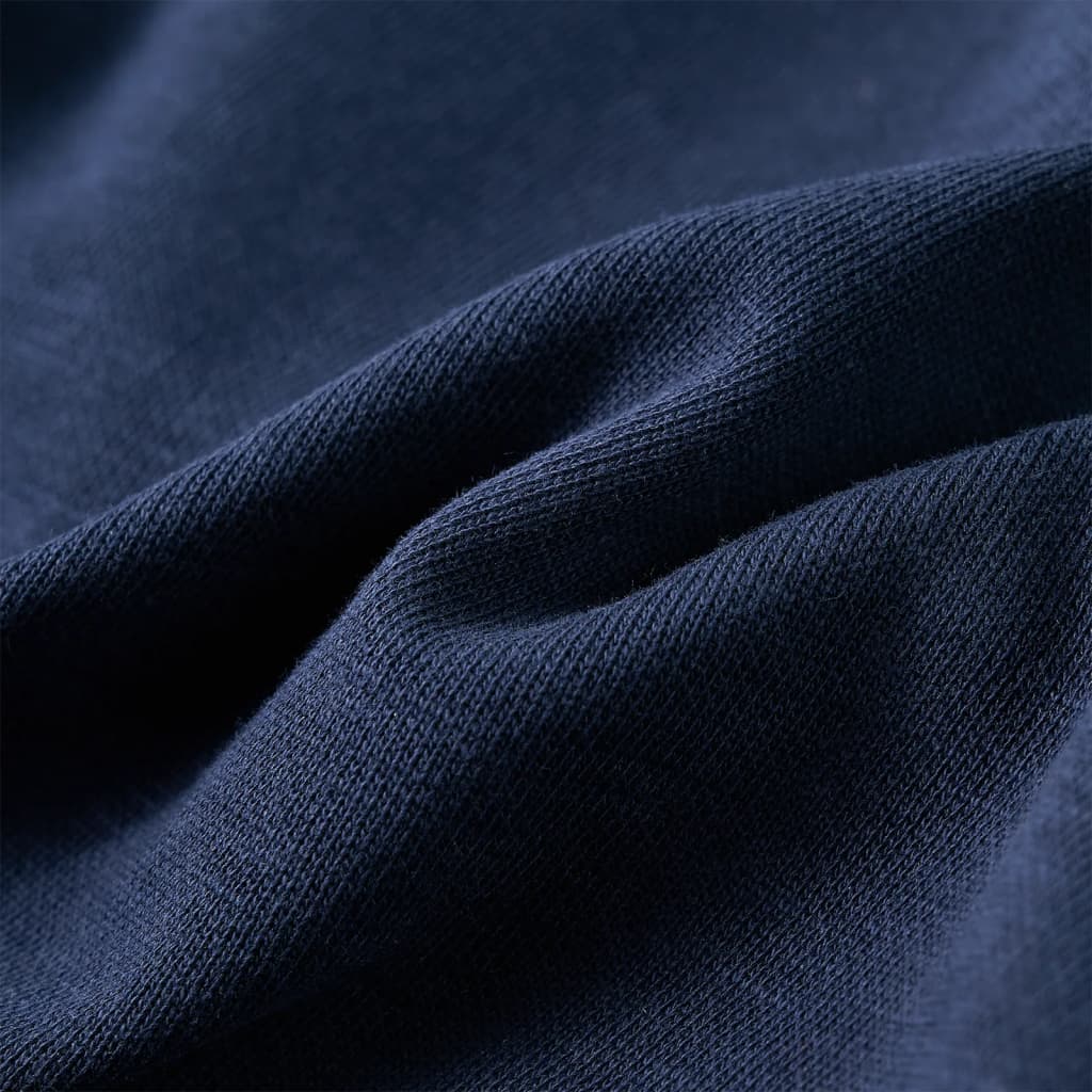 Sweat à capuche enfant Bleu Marine Chiné et Orange 116