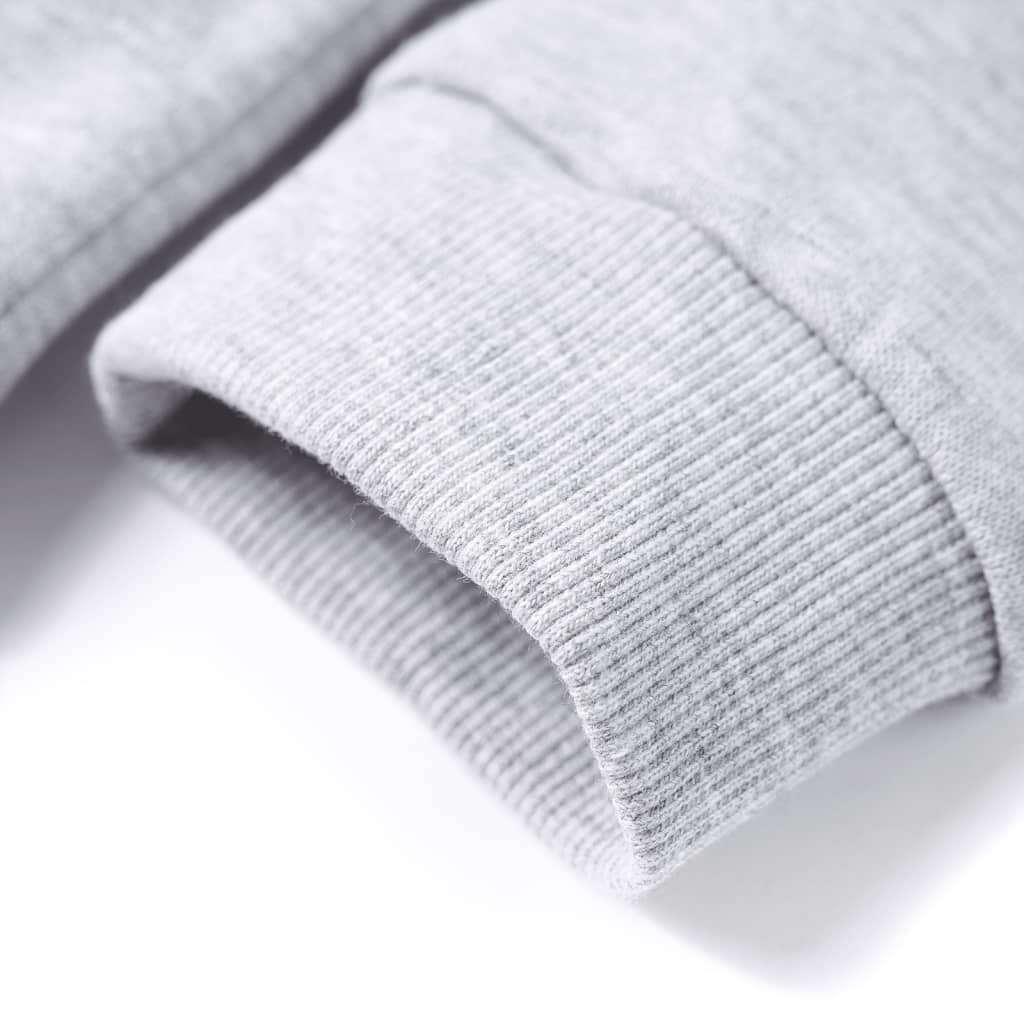 Kids' Hoodie Grey Marl and Orange 140