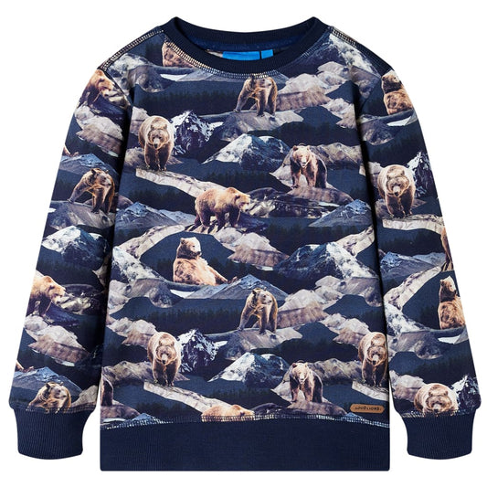 Kinder-Sweatshirt Marineblau 128