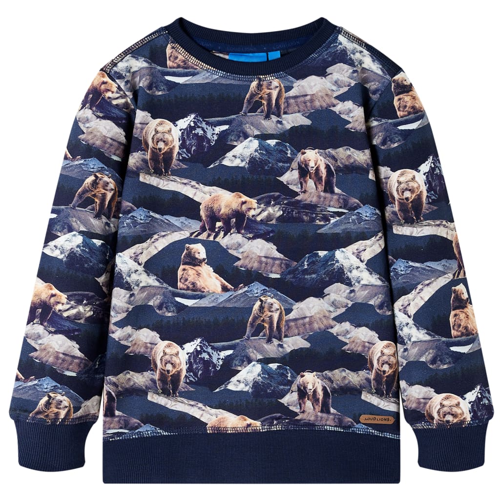 Kids' Sweatshirt Navy Blue 140