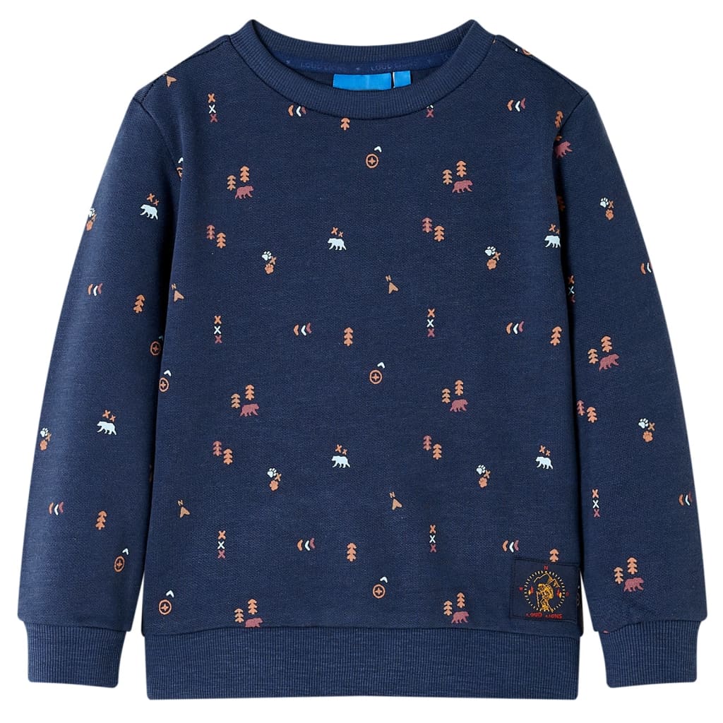 Sweat-shirt enfant marine chiné 116