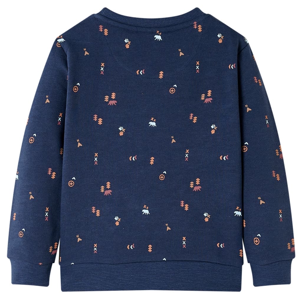 Sweat-shirt enfant marine chiné 116