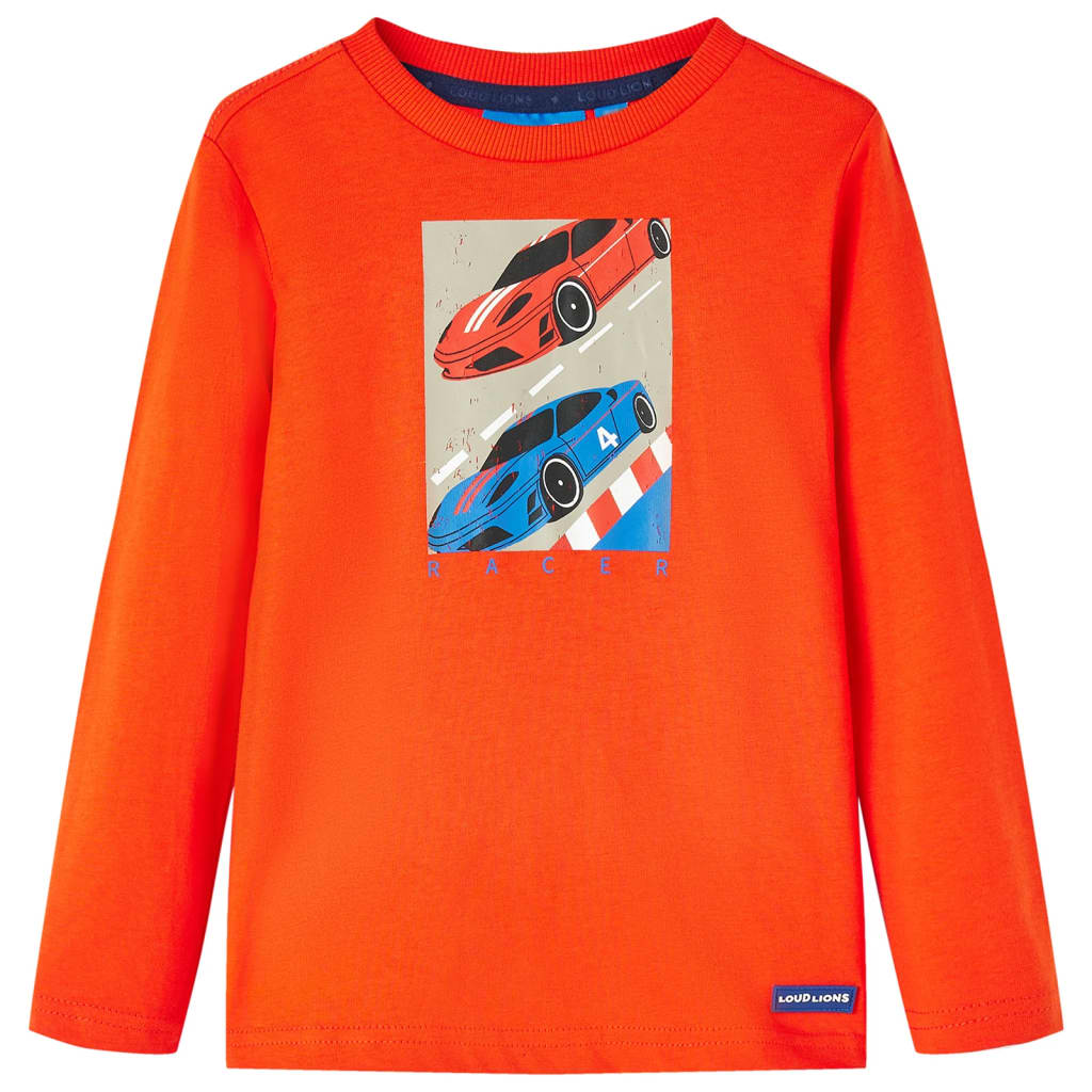 Kids' Long-Sleeve Shirt Light Orange 128