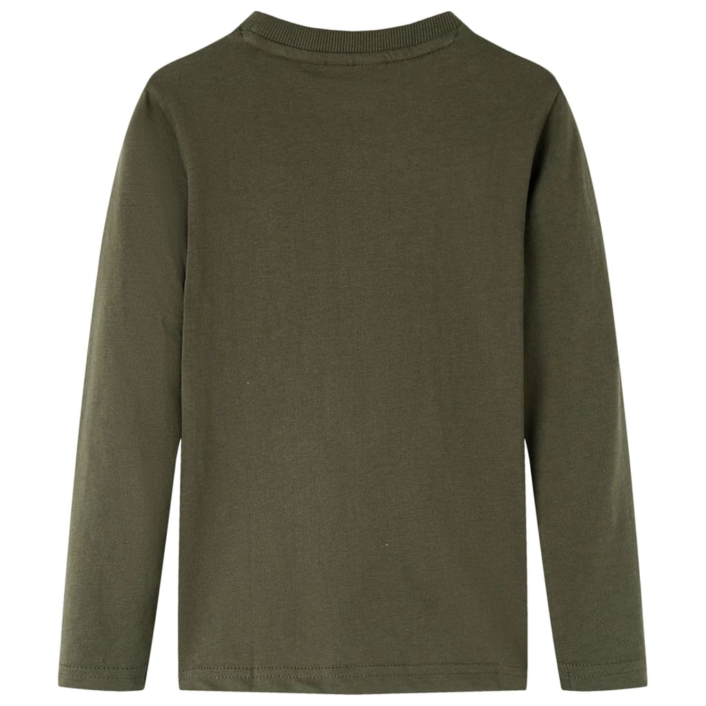 T-shirt à manches longues kaki enfant 104