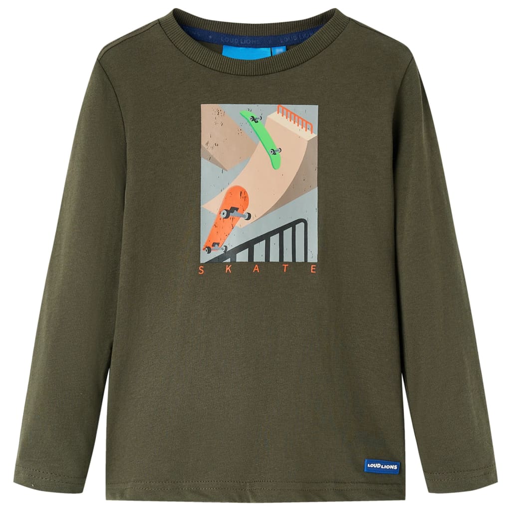 T-shirt manches longues enfant kaki 128