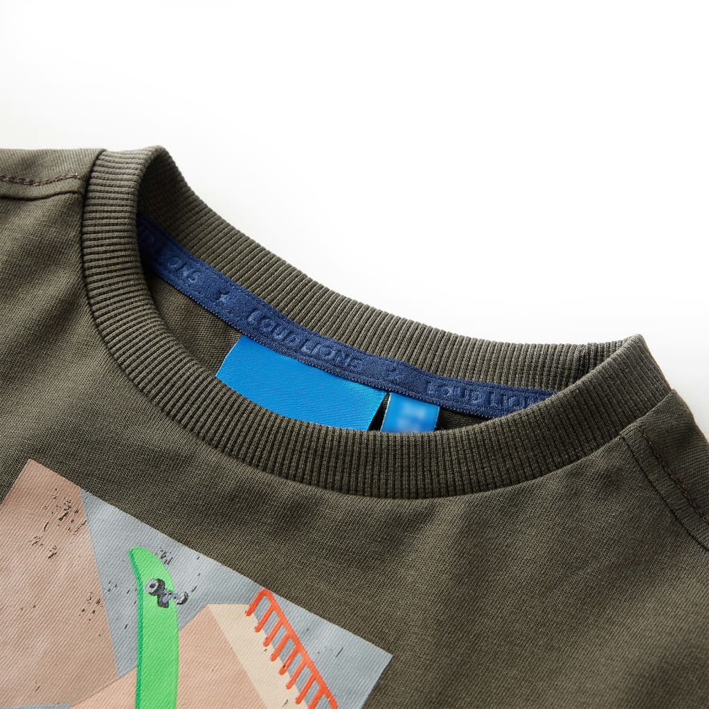 T-shirt manches longues enfant kaki 128