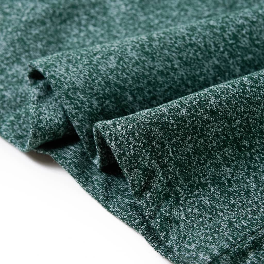 Kids' Long-Sleeve Shirt Dark Green Marl 140