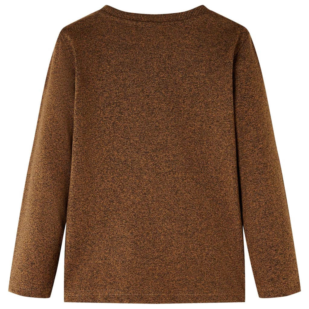 Children's Long-Sleeved Shirt Cognac Marl 104