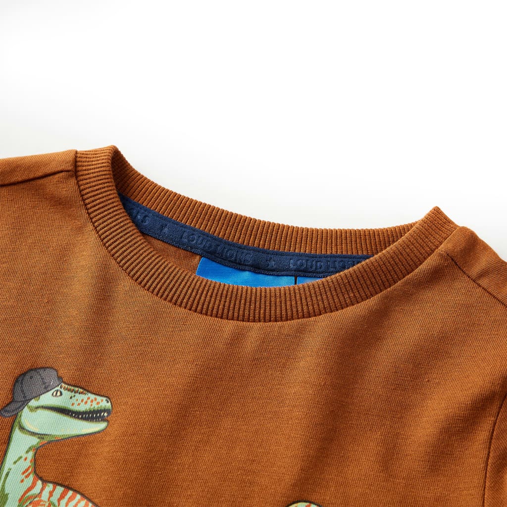 T-shirt à manches longues enfant cognac 116