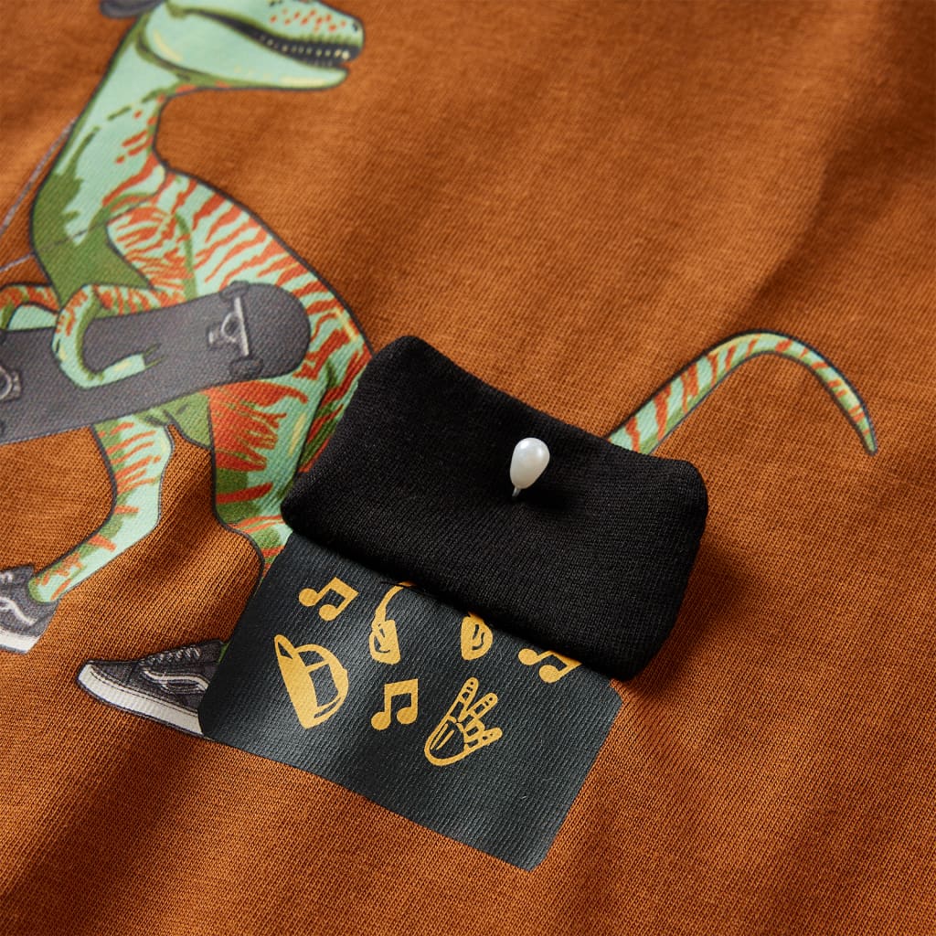 T-shirt à manches longues enfant cognac 116