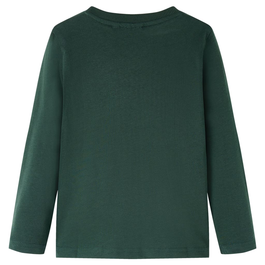 T-shirt manches longues enfant Vert foncé 116