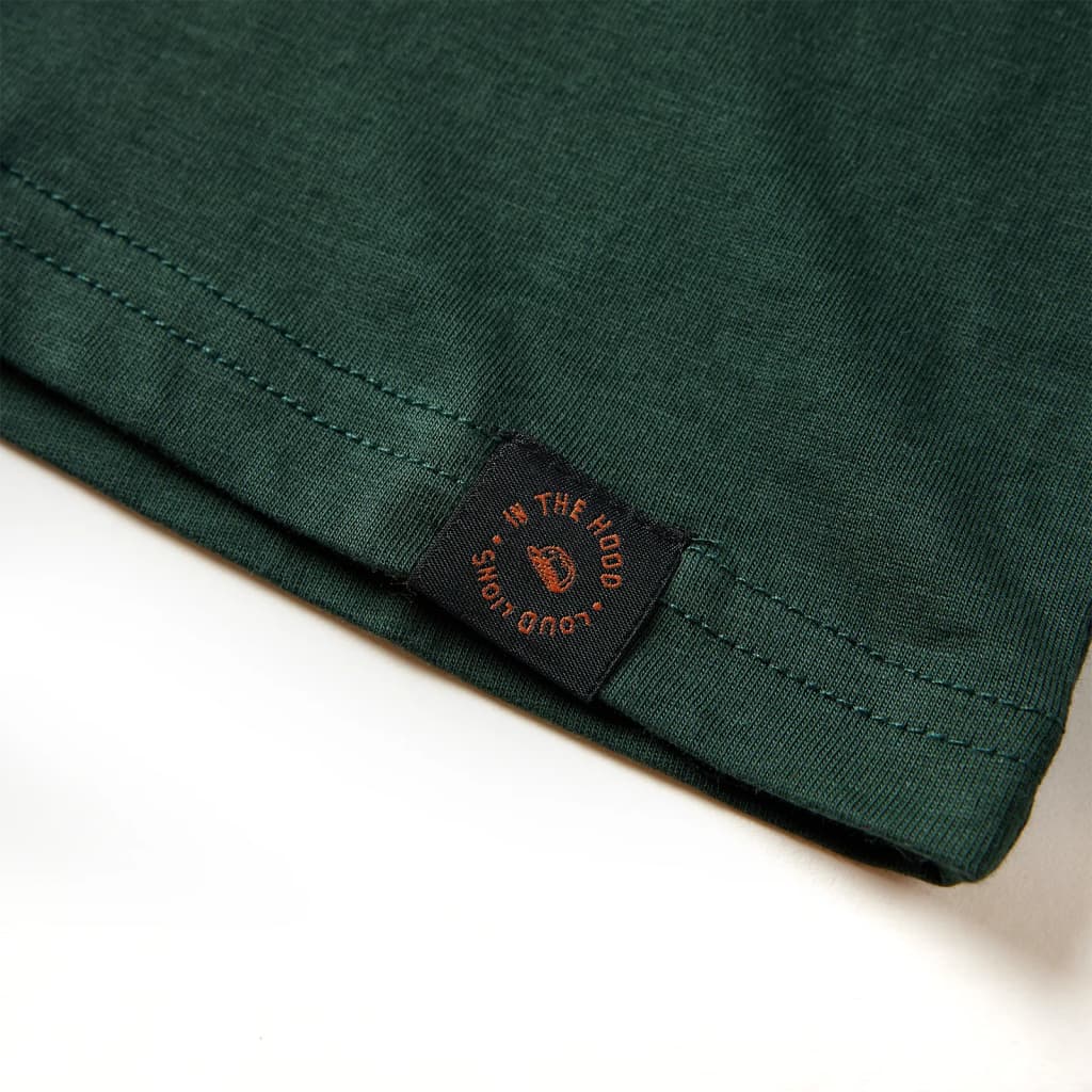 T-shirt manches longues enfant Vert foncé 116