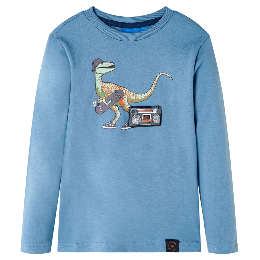 T-shirt manches longues enfant Bleu moyen 92