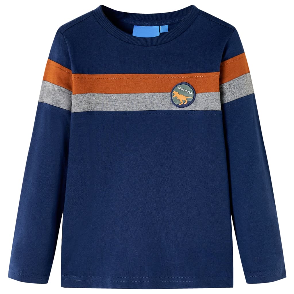 Kids' Long-Sleeve Shirt Navy Blue 116