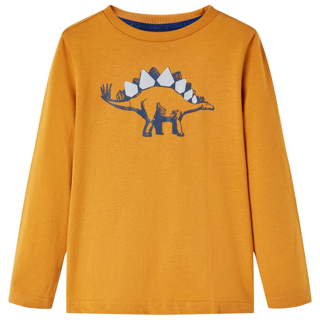 Kids' Long-Sleeve Shirt Dark Ochre 104