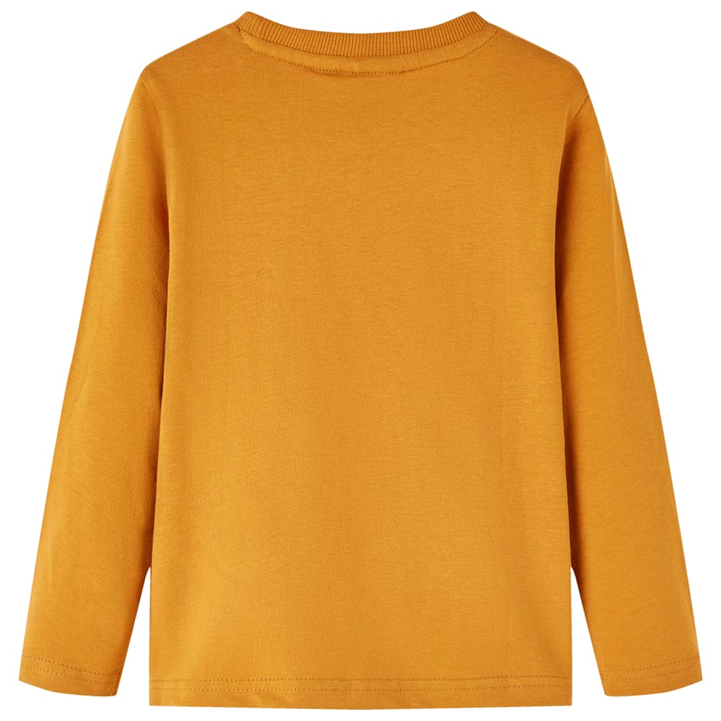 Kids' Long-Sleeve Shirt Dark Ochre 104